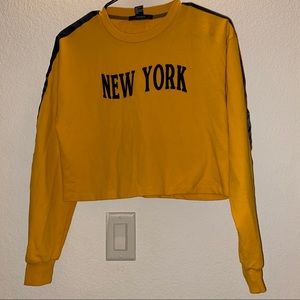 Forever 21 cropped long-sleeved top